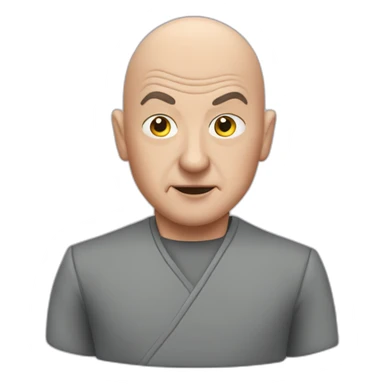 dr. evil bald head sticker