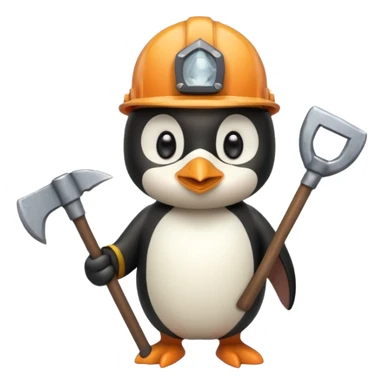 penguen madenci sticker