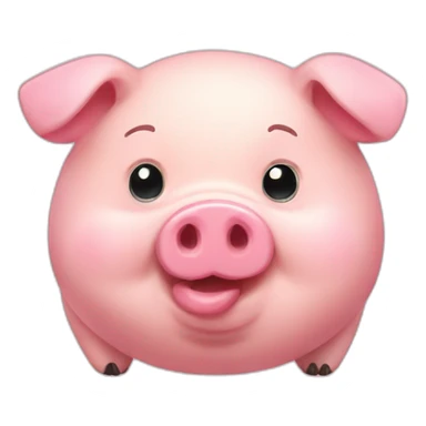Chubby pig sticker