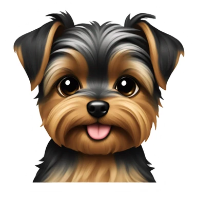 Yorkie puppy Tri colored  sticker