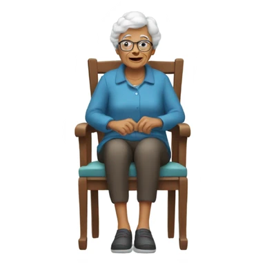 Grandma sitting on chair sticker