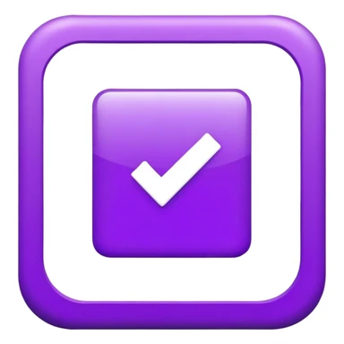 purple check box sticker