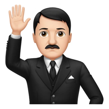 Hitler with arm straight raised sticker