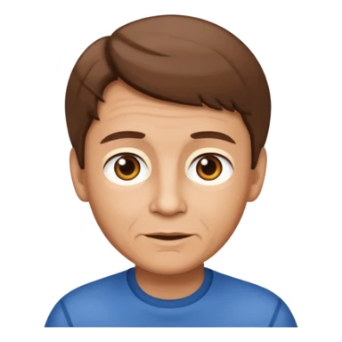 boy hair brown 70 yeear old sticker