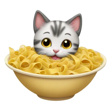 Kitten in pasta in a bowl  sticker