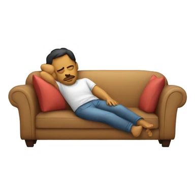 Mexican sleeping on a couch sticker