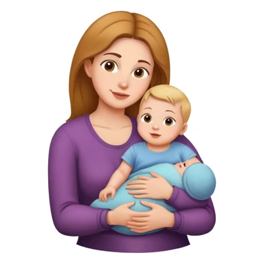 mother sitting with baby on her lap, loving mom sticker