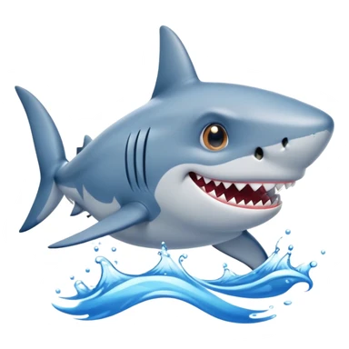 Cartoon shark with blue shoes sticker