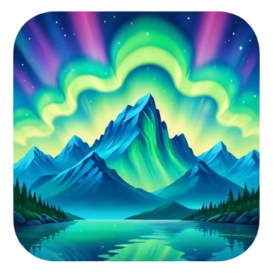 aurora borealis in the sky sticker