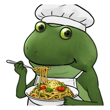 Noodle eating spaghetti  sticker