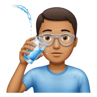man drinking water  sticker