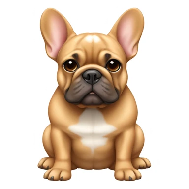 Brown & tan with fawn French bulldog friends sticker