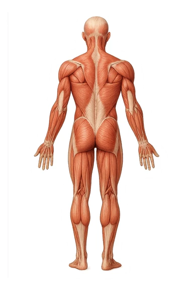 corpo umano anatomico con schiena piatta sticker