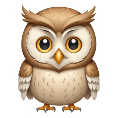 owl emoticon that is crying sticker