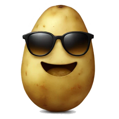 a potato with sunglasses sticker