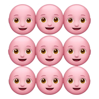 Cute baby pink emojies  sticker