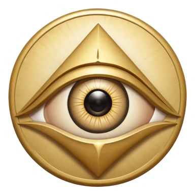 All seeing eye with hidden Templar cross in pupil sticker
