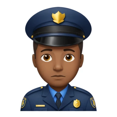 Black policeman  sticker
