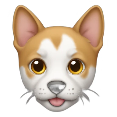 Un chat qui câline un chien sticker