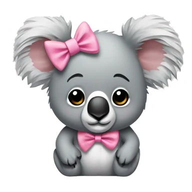 koala wearing bow  sticker