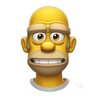 Le singe dans la tete de homer simpson sticker
