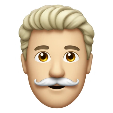 german man with a toothbrush style mustache sticker