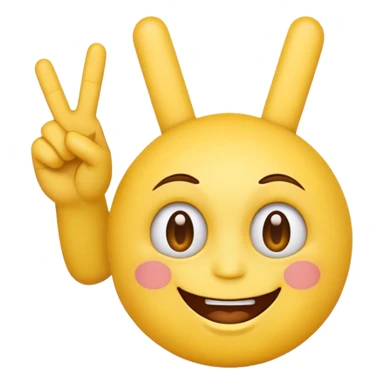 A normal emoji with 2 middle fingers sticker