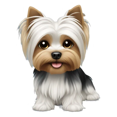 Black and white yorki sticker