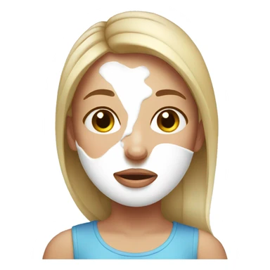 Girl with milk on face sticker