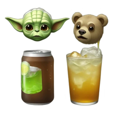 yoda drink a bear sticker