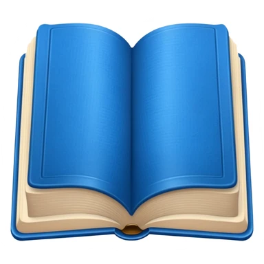 Opened book blue sticker