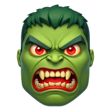 Hulk vampires face sticker