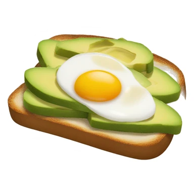 Avocado toast and eggs sticker