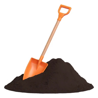 shovel digging into ground sticker