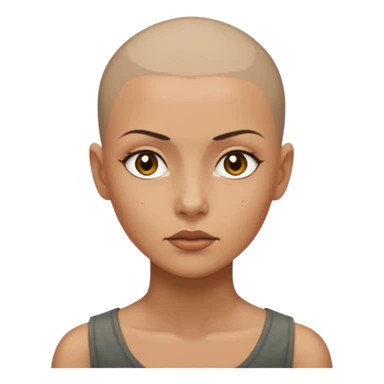 Combinar estos dos emojis 👩‍🦲🗿 sticker