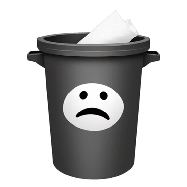 throw paper in a trash can sticker