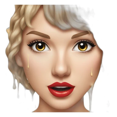 taylor-swift-selfie-milk-on-face-dripping sticker