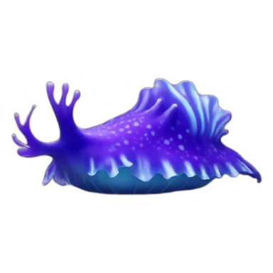 Sea slug blue and purple very detailed sticker