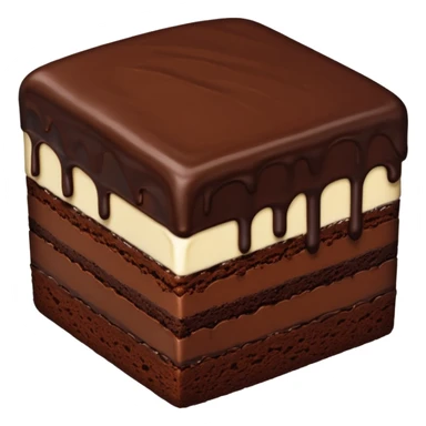 realistic chocolate cake piece sticker