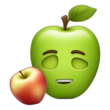 adam with apple sticker