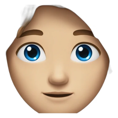 boy with brown long hair with blue eyes sticker