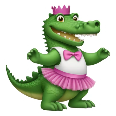 crocodile with a tutu sticker