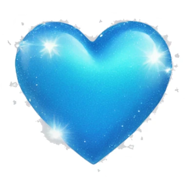 Blue heart with sparkles  sticker