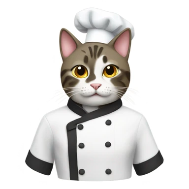 Cat in a chef coat sticker