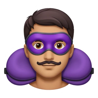 man with purple eye mask sticker