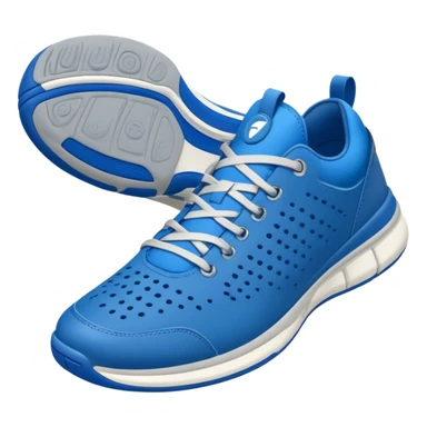 Tiburon con zapatos tenis azules sticker