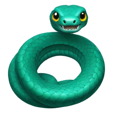 teal snake leviathan sticker