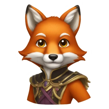 Fox in costume sticker
