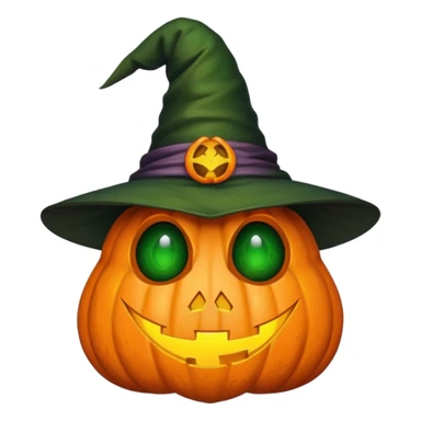 toad wearing a jack o lantern face with a hat sticker