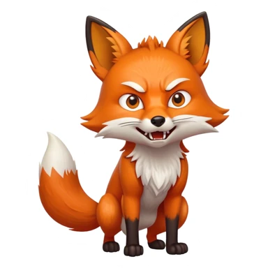 anger Fox full body  sticker